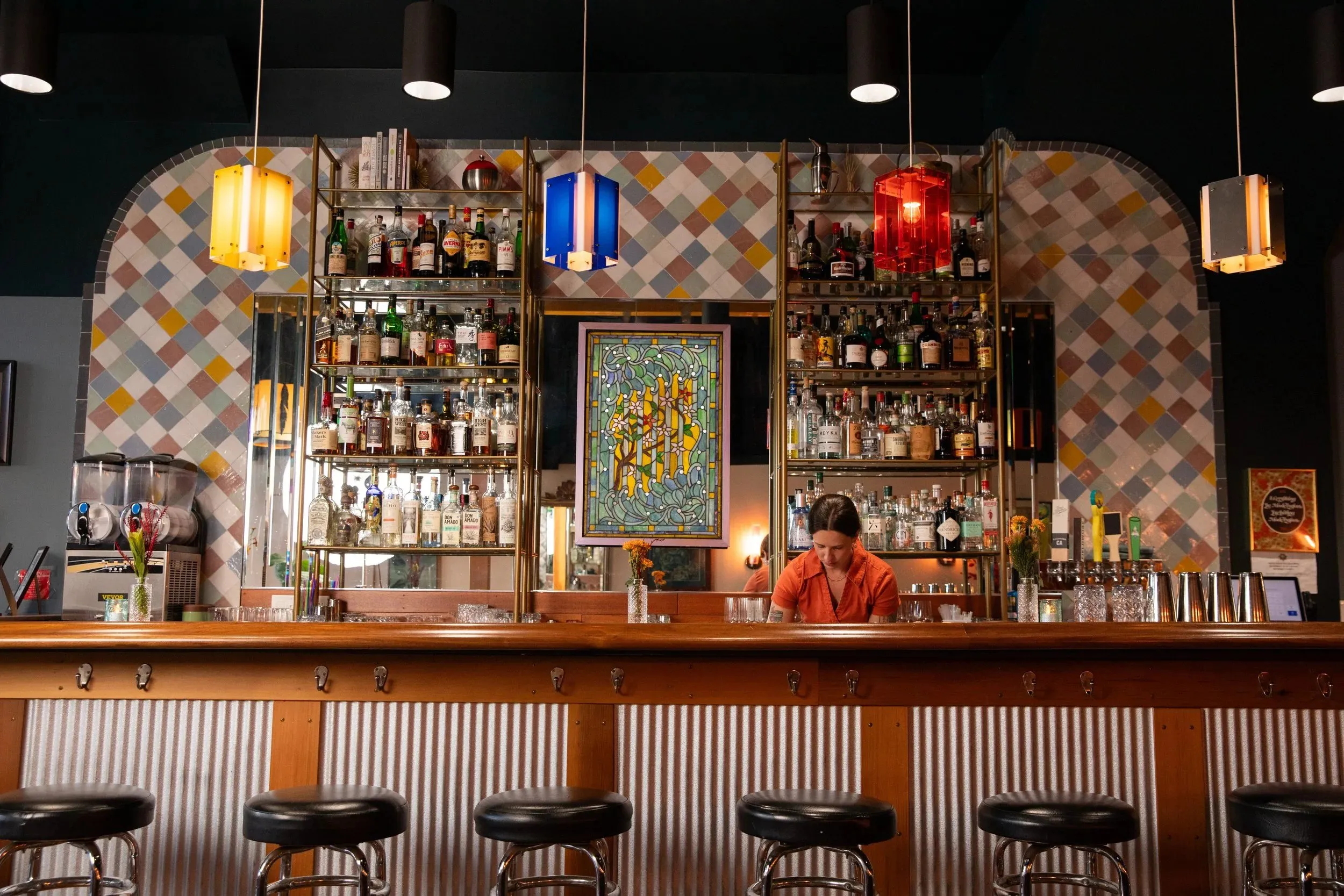 The bar at Roses on Adeline